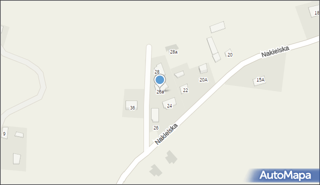 Sicienko, Nakielska, 26a, mapa Sicienko