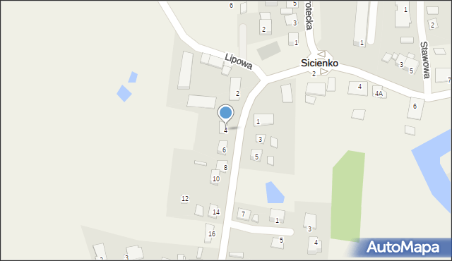 Sicienko, Nakielska, 4, mapa Sicienko