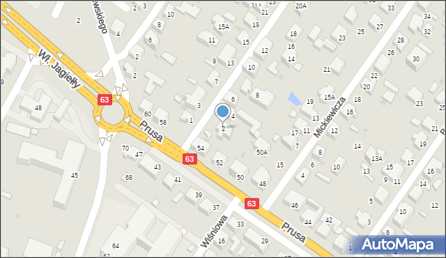 Siedlce, Narutowicza Gabriela, 2, mapa Siedlce