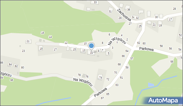 Siepraw, Na Wzgórzu, 11, mapa Siepraw