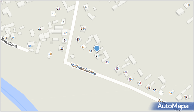 Sieradz, Nadwarciańska, 41, mapa Sieradz