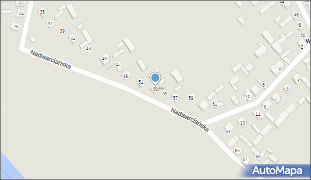 Sieradz, Nadwarciańska, 53, mapa Sieradz