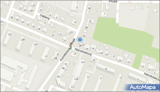 Sierpc, Narutowicza Gabriela, 18, mapa Sierpc