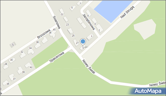 Silno, Nad Strugą, 1, mapa Silno