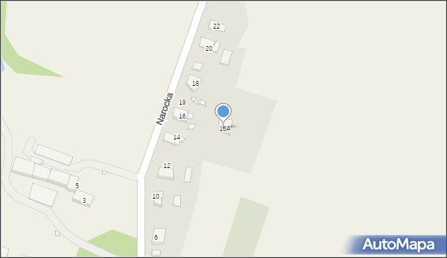 Skarbiszów, Narocka, 16A, mapa Skarbiszów