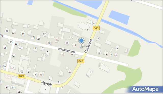 Skierbieszów, Nadrzeczna, 12, mapa Skierbieszów
