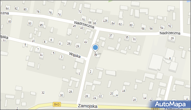 Skierbieszów, Nadrzeczna, 39, mapa Skierbieszów