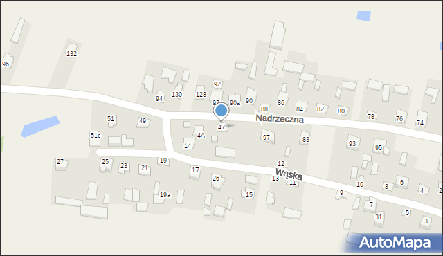 Skierbieszów, Nadrzeczna, 47, mapa Skierbieszów