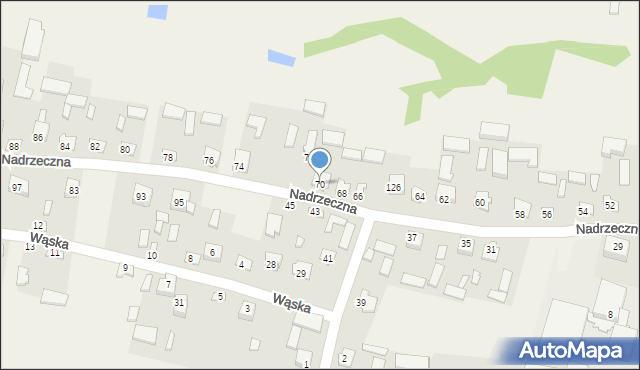 Skierbieszów, Nadrzeczna, 70, mapa Skierbieszów