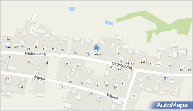 Skierbieszów, Nadrzeczna, 74, mapa Skierbieszów