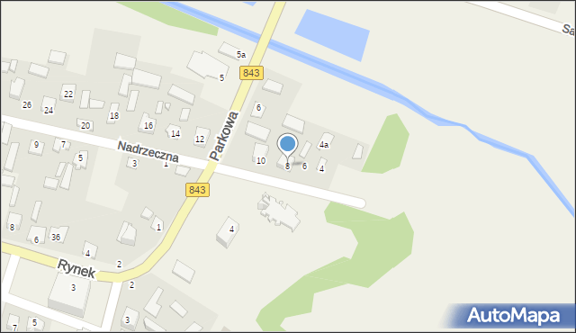 Skierbieszów, Nadrzeczna, 8, mapa Skierbieszów