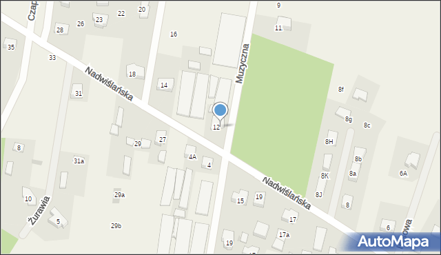 Skierdy, Nadwiślańska, 12a, mapa Skierdy
