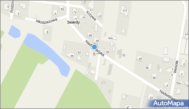 Skierdy, Nadwiślańska, 51, mapa Skierdy