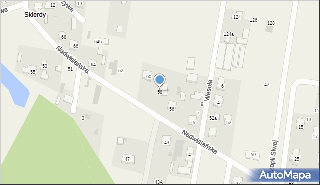 Skierdy, Nadwiślańska, 58, mapa Skierdy