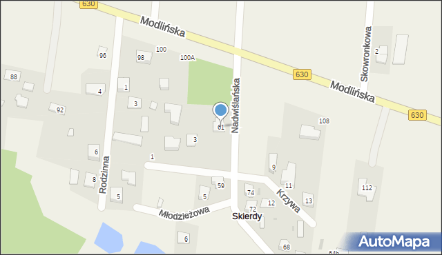 Skierdy, Nadwiślańska, 61, mapa Skierdy