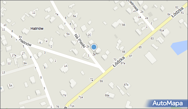 Skierniewice, Na Piaski, 2a, mapa Skierniewic