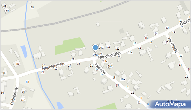 Skierniewice, Napoleońska, 26b, mapa Skierniewic