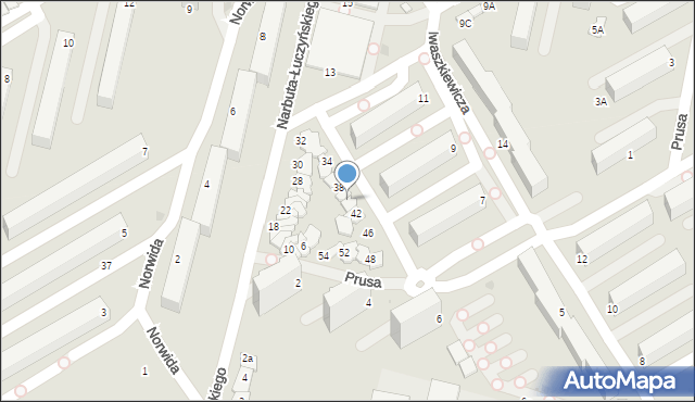 Skierniewice, Narbuta-Łuczyńskiego Aleksandra, gen., 40, mapa Skierniewic