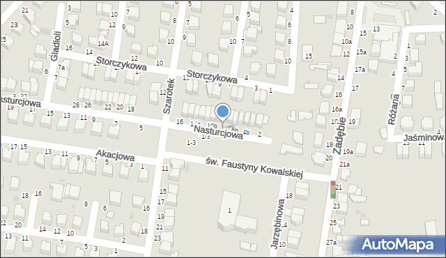 Skierniewice, Nasturcjowa, 8b, mapa Skierniewic