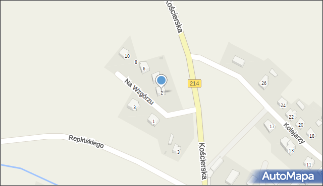 Skorzewo, Na Wzgórzu, 2, mapa Skorzewo