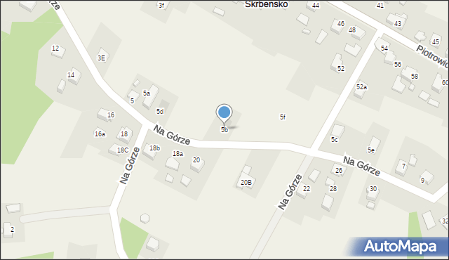 Skrbeńsko, Na Górze, 5b, mapa Skrbeńsko