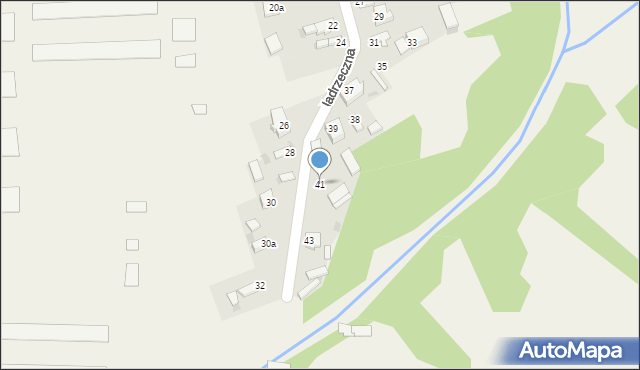 Skrzydlów, Nadrzeczna, 41, mapa Skrzydlów