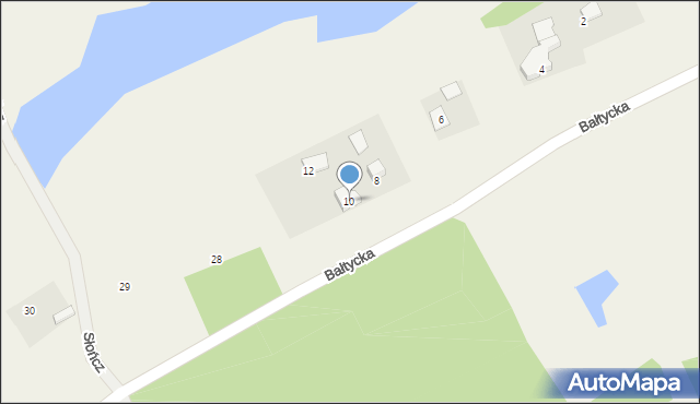 Słończ, Nad Wisłą, 10, mapa Słończ