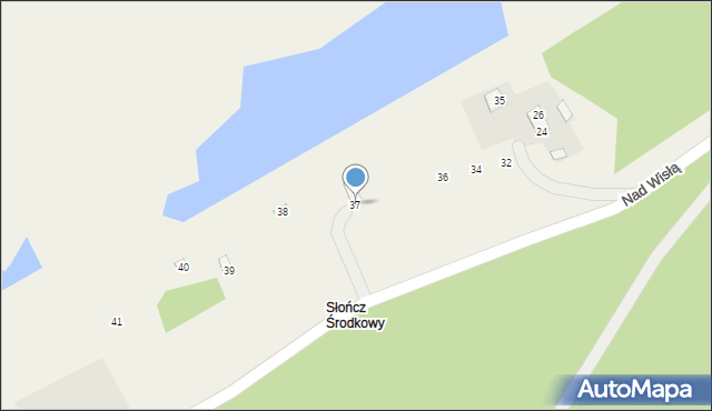 Słończ, Nad Wisłą, 30, mapa Słończ
