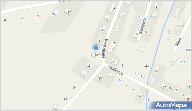 Słupno, Nastrojowa, 10, mapa Słupno