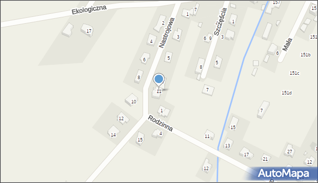Słupno, Nastrojowa, 11, mapa Słupno