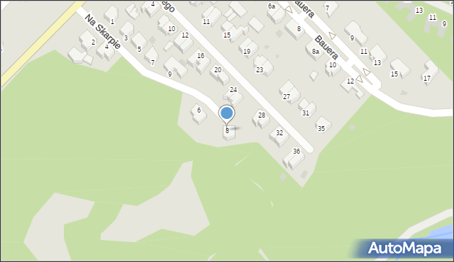 Słupsk, Na Skarpie, 8, mapa Słupska