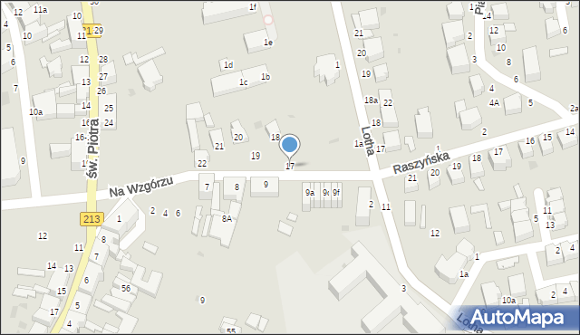 Słupsk, Na Wzgórzu, 17, mapa Słupska