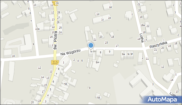 Słupsk, Na Wzgórzu, 7, mapa Słupska