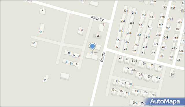 Słupsk, Nalepy Tadeusza, 1c, mapa Słupska