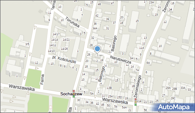 Sochaczew, Narutowicza Gabriela, 4, mapa Sochaczew