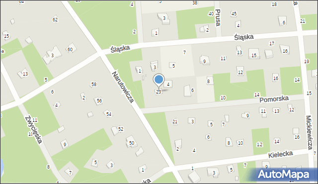 Sokolniki-Las, Narutowicza Gabriela, prezydenta, 23, mapa Sokolniki-Las