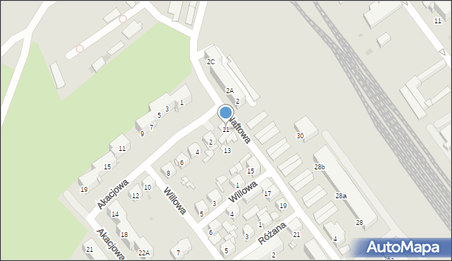 Sosnowiec, Naftowa, 11, mapa Sosnowca