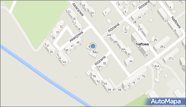 Sosnowiec, Naftowa, 9, mapa Sosnowca