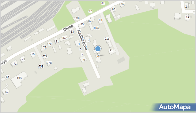 Sosnowiec, Nadbrzeżna, 6, mapa Sosnowca