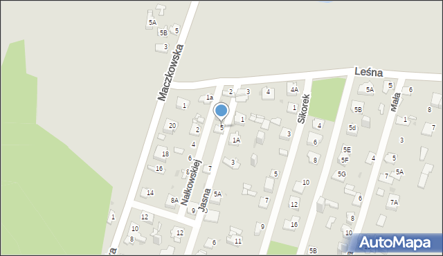 Sosnowiec, Nałkowskiej Zofii, 5, mapa Sosnowca