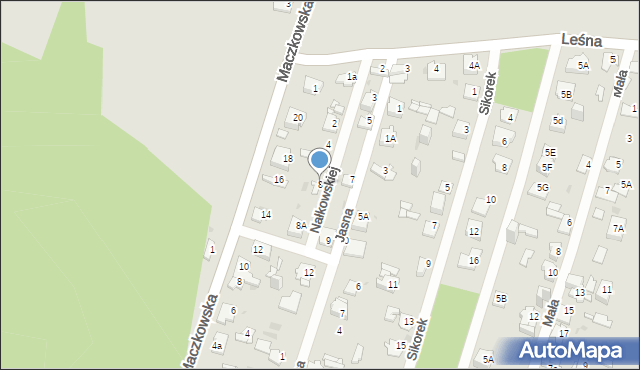 Sosnowiec, Nałkowskiej Zofii, 8, mapa Sosnowca