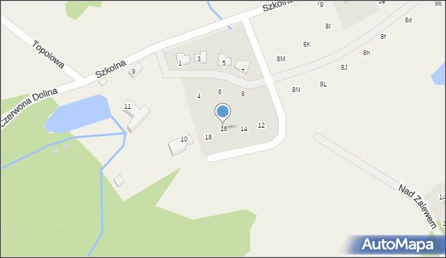 Sosnówka, Nad Zalewem, 16, mapa Sosnówka