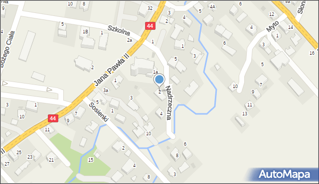 Spytkowice, Nadrzeczna, 2, mapa Spytkowice