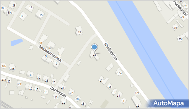 Śrem, Nadbrzeżna, 18, mapa Śrem