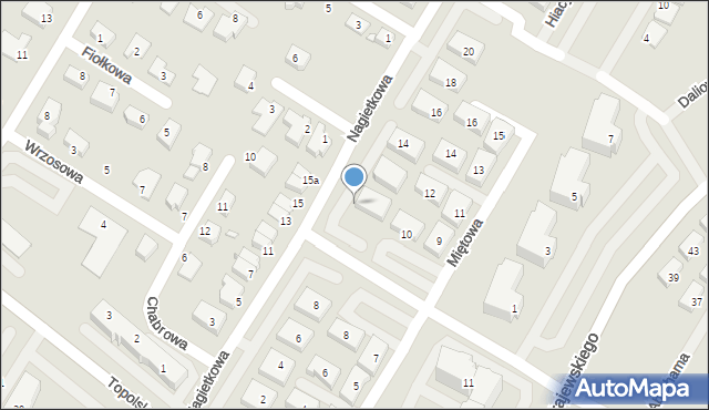 Środa Wielkopolska, Nagietkowa, 10, mapa Środa Wielkopolska