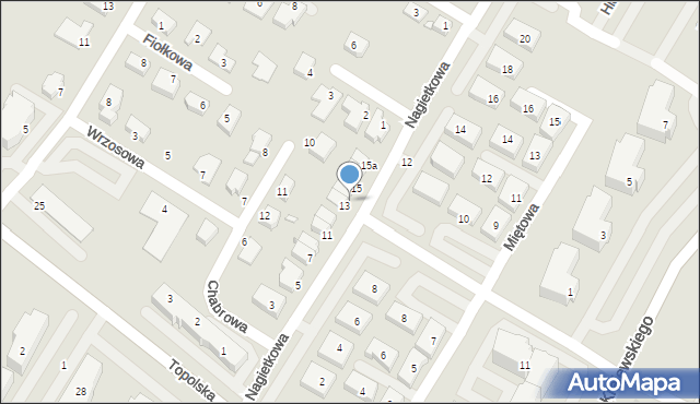 Środa Wielkopolska, Nagietkowa, 13A, mapa Środa Wielkopolska