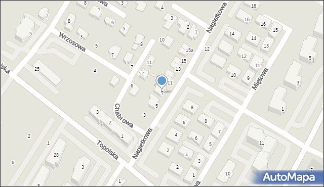 Środa Wielkopolska, Nagietkowa, 7, mapa Środa Wielkopolska