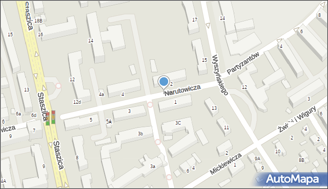 Stalowa Wola, Narutowicza Gabriela, 2b, mapa Stalowa Wola
