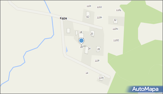 Staniszewo, Na Kępę, 22, mapa Staniszewo