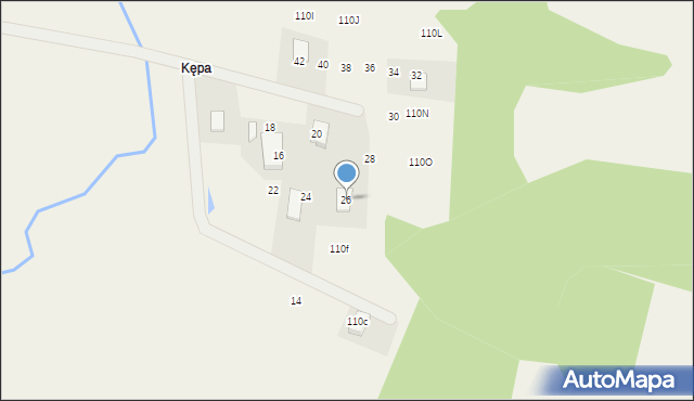 Staniszewo, Na Kępę, 26, mapa Staniszewo